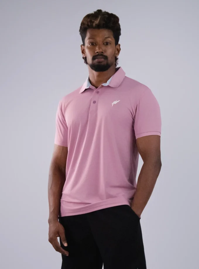 Ribbed Trim Polo